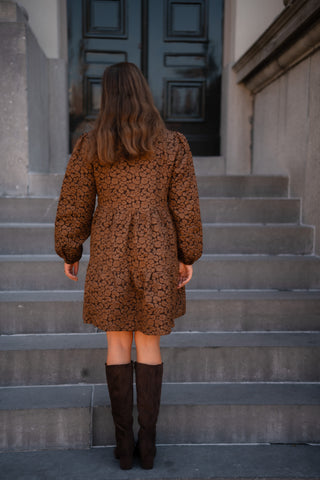 A VIEW - ida dress darkbrown