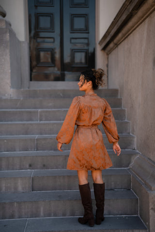 FREEBIRD Dya dress cinnamon
