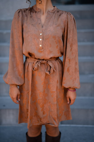 FREEBIRD Dya dress cinnamon