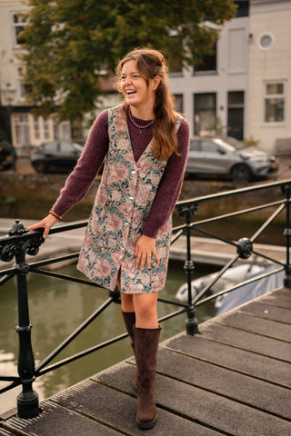 A VIEW brocade dress sandy