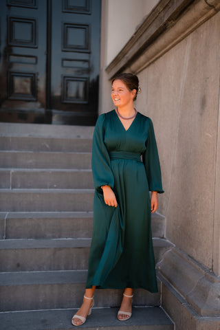 FREEBIRD Domia dress satin petrol