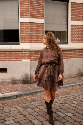 A VIEW Ovena dress brown