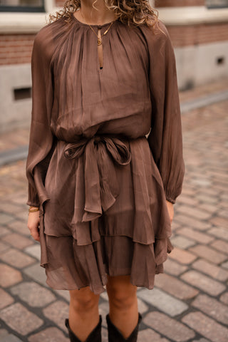 A VIEW Ovena dress brown