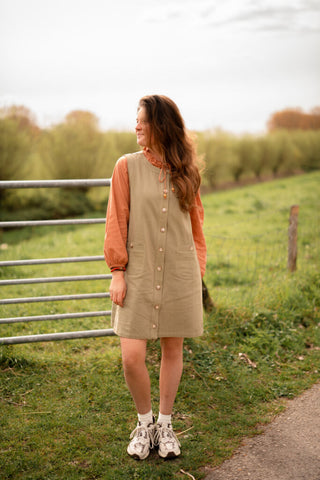Majo 80595 khaki spencer dress