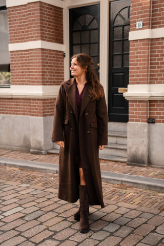 azzurro jacket Brown long