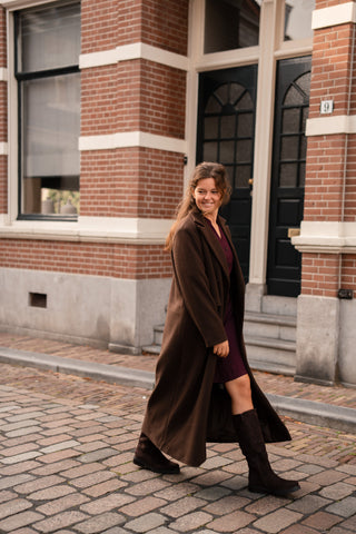 azzurro jacket Brown long