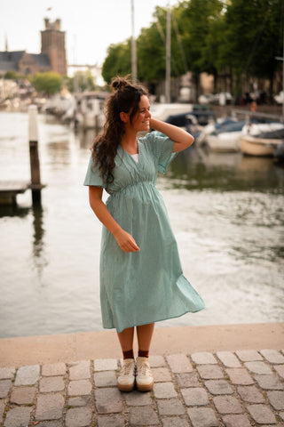 5625-2 block dress green lille – foto 2