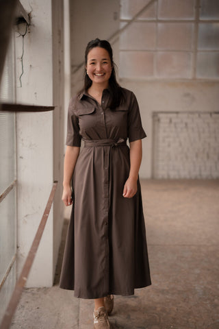 CTN oo8 dress blouse Ann coffee – foto 5