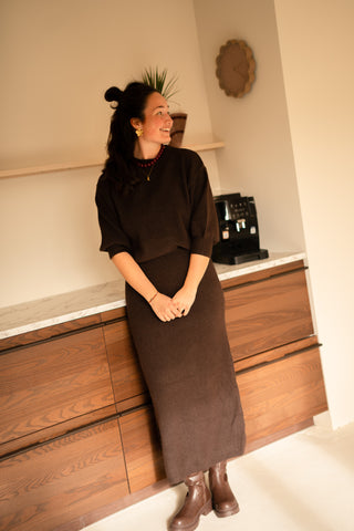 skirt azzurro bente 8416 brown
