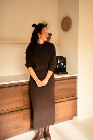 skirt azzurro bente 8416 brown