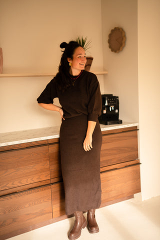skirt azzurro bente 8416 brown