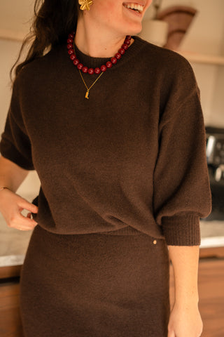 Azzurro knit Bente brown