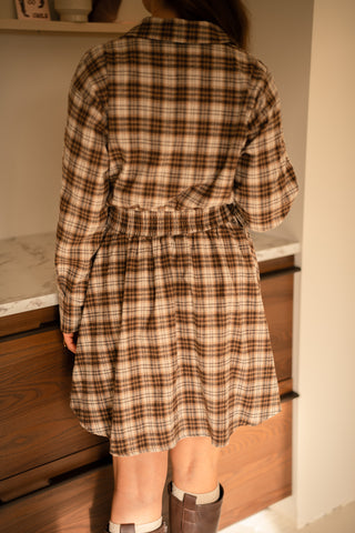 Azzurro dress Mina camel 8995