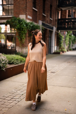 intuition skirt Estel camel