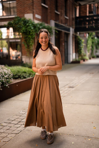 intuition skirt Estel camel