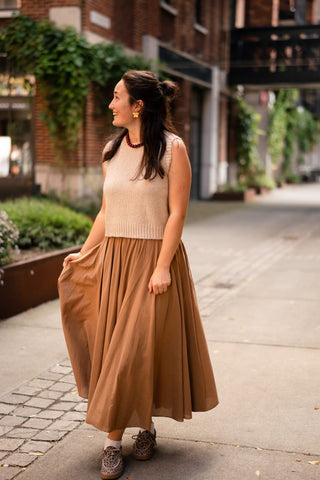 intuition skirt Estel camel