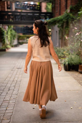 intuition skirt Estel camel