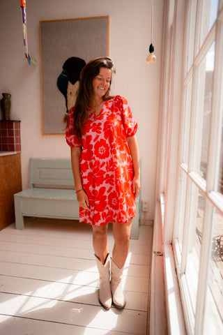 3844-16 azzurro dress pink/red flower – foto 5