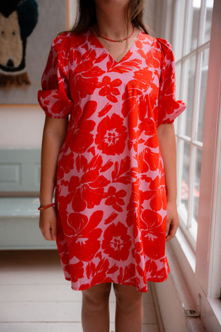 3844-16 azzurro dress pink/red flower – foto 4