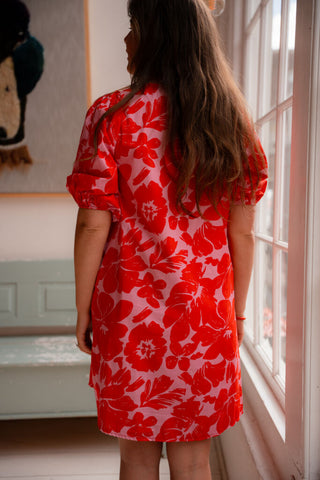 3844-16 azzurro dress pink/red flower – foto 3