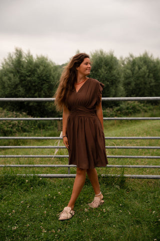8756 azzurro fiona dress brown – foto 4