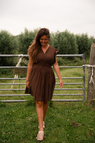 8756 azzurro fiona dress brown – foto 3