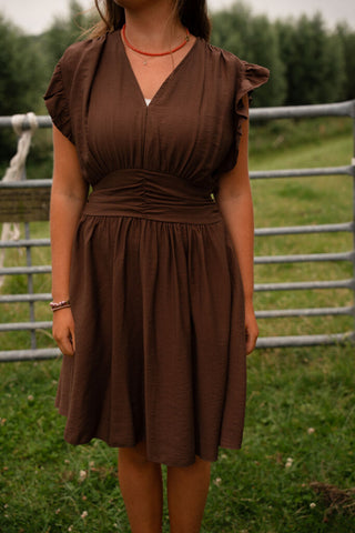 8756 azzurro fiona dress brown – foto 2