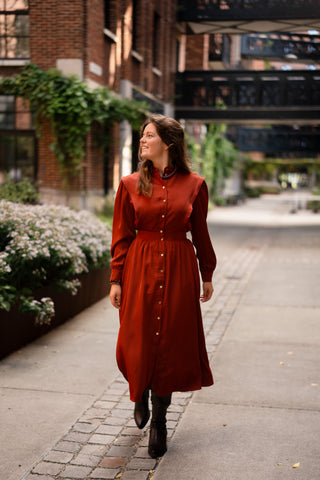 dress terracotta laura