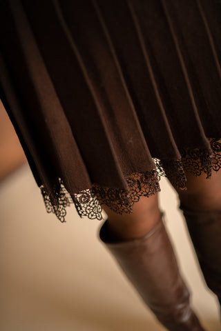 skirt tennis brown lace macy