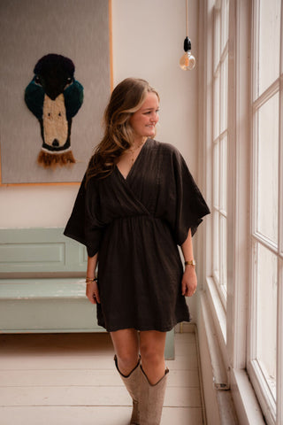 dress lino short brown – foto 2
