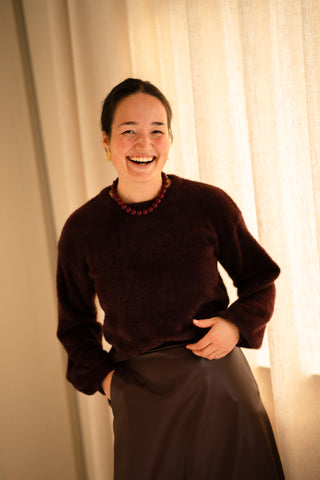Ydence knitted sweater Angelina plum