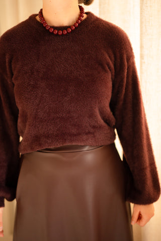 Ydence knitted sweater Angelina plum