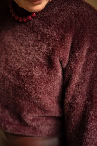 Ydence knitted sweater Angelina plum