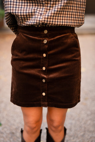 Tipper skirt velvet choco