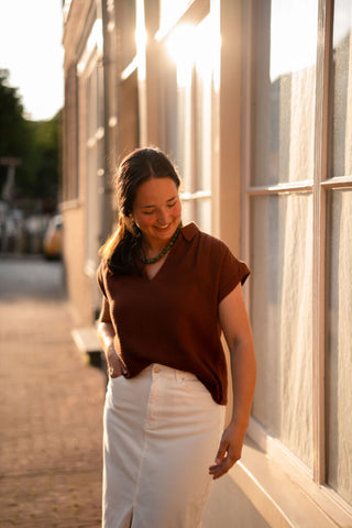 waffle blouse choco 80307 – foto 4