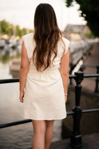 majo denim dress beige wrap 80588 – foto 4