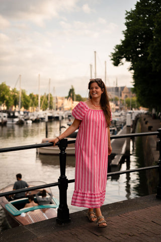 6817 dress zakynthos stripe pink/light – foto 6