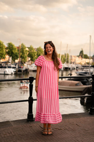 6817 dress zakynthos stripe pink/light – foto 3
