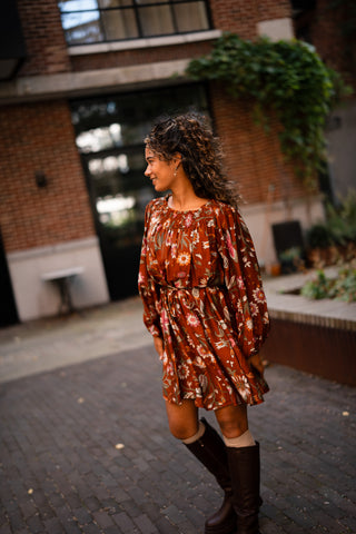 dress printed boho