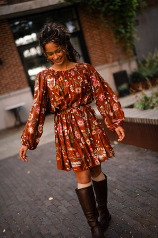 dress printed boho