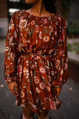 dress printed boho
