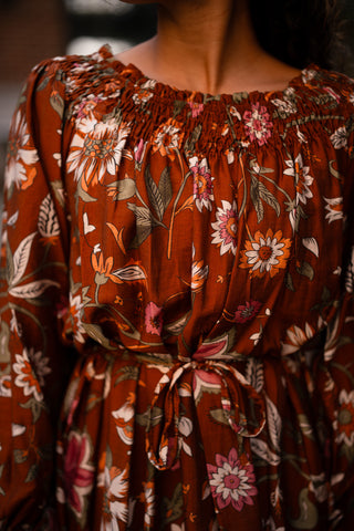 dress printed boho