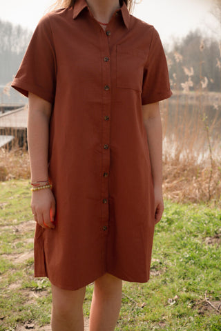 Call dress Elvis sienne rust office 5044