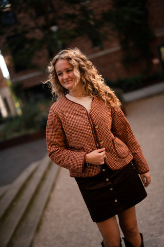 jacket block brown nouk