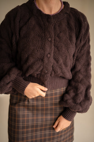cardigan elenza 6982 puff brown