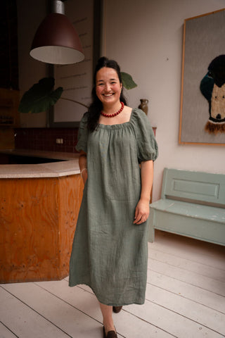 linnen square dress vienna army