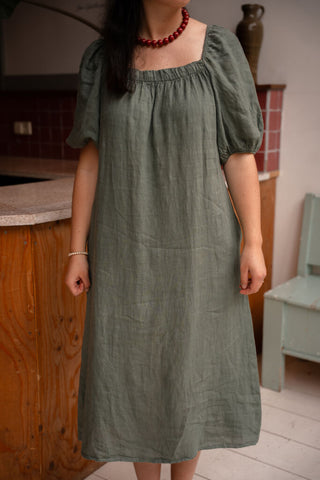 linnen square dress vienna army – foto 2