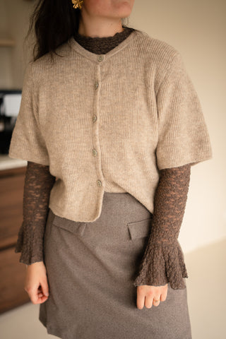 lace flower khaki