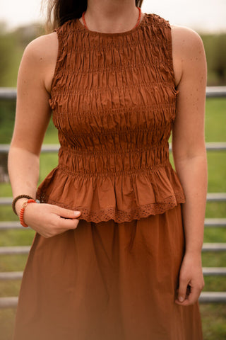 atelier 1725 choco top smocked