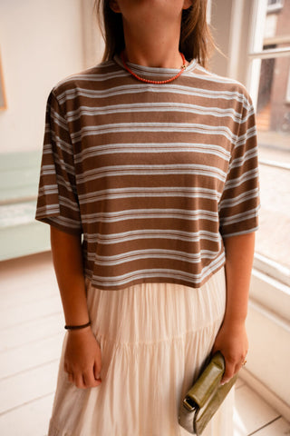 23597 stripe shirt blue/brown RETRO
